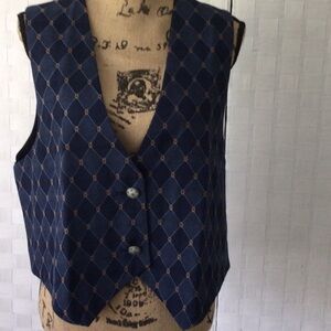 Vintage Vest by Ann Loy size L Dry Clean Only looks Great with jeans.  #349